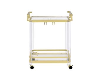 Aerin - Server Cart With Casters - Gold