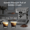 1350W Semi-automatic coffee machine 19Bar (ULKA) high pressure pump extraction 1 cup / 2 cup espresso machine 1.8L water