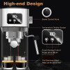 1350W Semi-Automatic Espresso Machine 20Bar (ULKA) High Pressure Pump Extraction 1 / 2 Cappuccino or Latte ESE POD Capsule Filter Steam Bar 1.5L