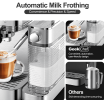 20Bar (ULKA) High Pressure Pump Automatic Espresso Machine Extract 1 / 2 Cup Cappuccino or Latte ESE POD Capsule Filter and Automatic Steam Bar 1.8L W