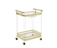 Aerin - Server Cart With Casters - Gold