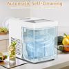 Countertop Ice Maker, 9Pcs/6Mins, 36Lbs/24Hrs, Self-Cleaning Ice Machine with 2 Ice Scoop and Basket, One-Click Operation 2 Sizes of Bullet Ice