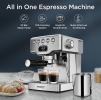 1350W Semi-automatic coffee machine 19Bar (ULKA) high pressure pump extraction 1 cup / 2 cup espresso machine 1.8L water