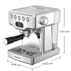 1350W Semi-automatic coffee machine 19Bar (ULKA) high pressure pump extraction 1 cup / 2 cup espresso machine 1.8L water