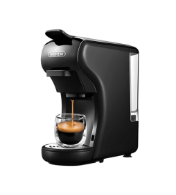 70ml Capsule Coffee Machine 19Bar Extraction French Drip 1450W Automatic espresso Machine Mocha Italian espresso, touch sensitive (PSH1A-WH: PSH1A-BK)